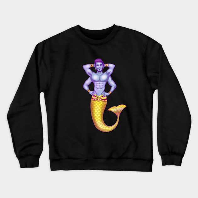 Avish The Merman Crewneck Sweatshirt by Shining Glimmer